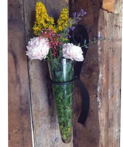 Scroll Wall Flower Glass Vase