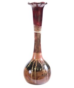 Sugar Plum Tall Glass Ruffle Urn