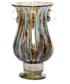 Cool Water Two Handled Glass Urn