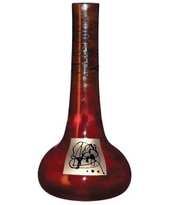 Red Gold Small Glass Vase