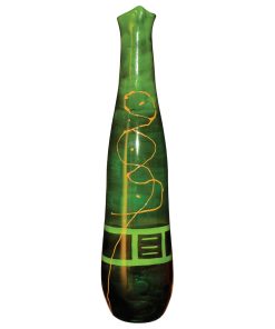 Iguana Green Slender Glass Vase