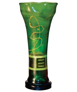 Iguana Green Large Glass Urn