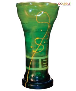 Iguana Green Small Glass Urn