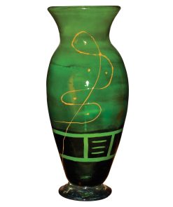 Iguana Green Hurricane Glass Vase
