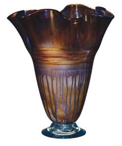 Riviera Sand Ruffle Glass Vase
