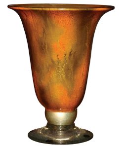 Feather Gold Glass Urn