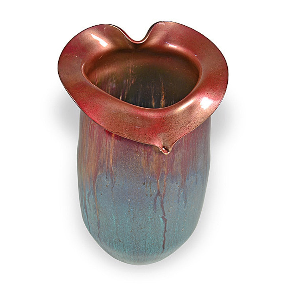 Sun Blast Heart Large Glass Vase