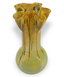 Honeysuckle Ruffle Glass Vase