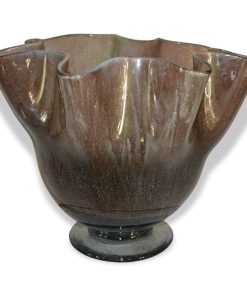 Brown Sugar Ruffle Glass Vase