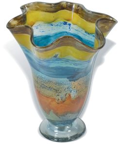 Wild Flower Ruffle Glass Vase