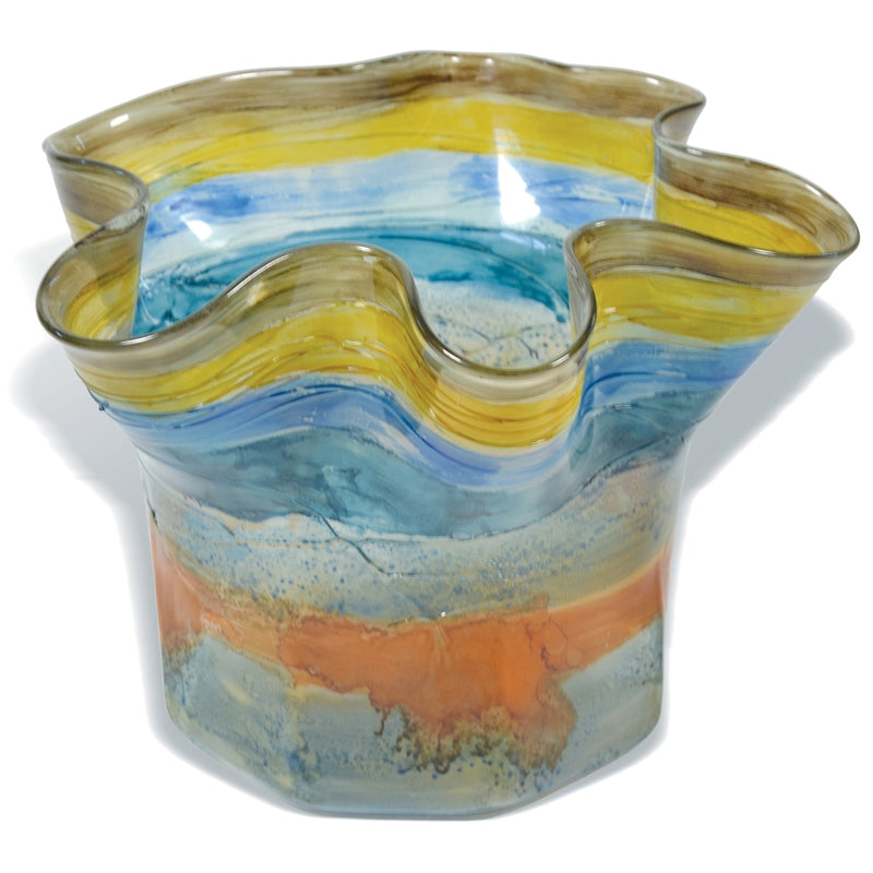 Wild Flower Small Ruffle Glass Vase