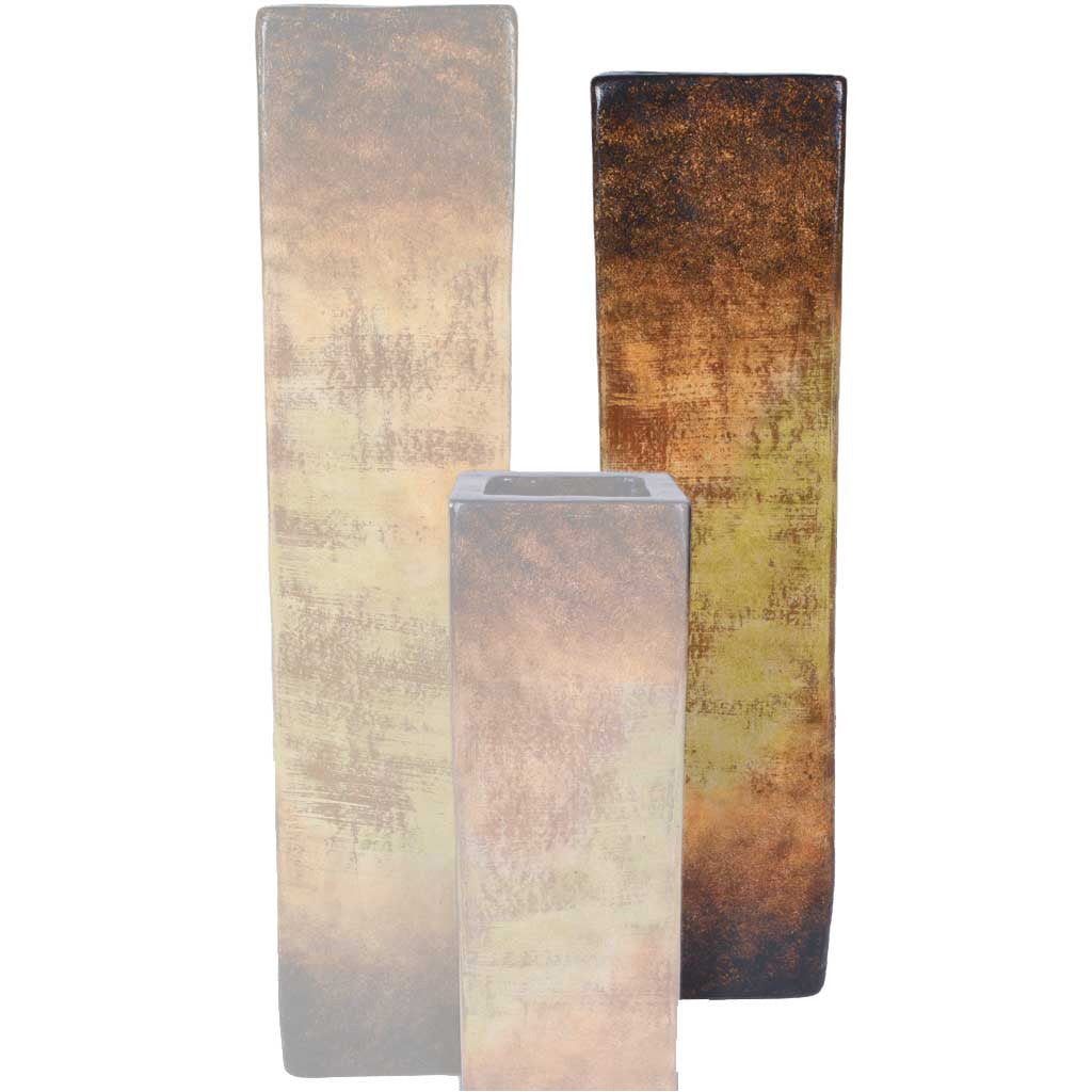 Square Ceramic Floor Vase Medium | Grand Canyon