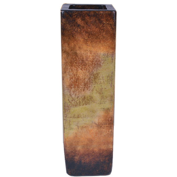 Square Ceramic Floor Vase Small | Grand Canyon