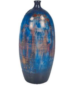 Tuscan Olive Ceramic Urn | Cobalt Blue